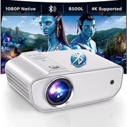 Mini Beamer - 8500 Lumen - Bluetooth Audio - Input tot 1080P - Projector - Mini Projector - HDMI - USB - Wit - Smartphone - Zoomfunctie - Draagbaar - Ingebouwde speaker — thumbnail 1