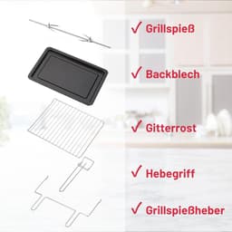 Mini oven 50 liter met circulerende lucht en braadspit — thumbnail 5