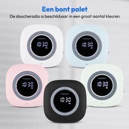 MEDION S66884 Douche radio met Bluetooth (badkamerradio, FM radio, zuignap, LED display, IPX6 waterproof, geïntegreerde oplaadbare batterij, MD43884) zwart — thumbnail 3