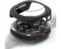 Ringke Slim + Glass | Hoesje + Screen Protector Geschikt voor Samsung Galaxy Watch Ultra 47MM | Case met 9H Tempered Glass | Matte Zwart
