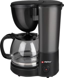 Alpina Koffiezetapparaat Filterkoffie-warmhoudplaat Pauzefunctie 750W 1.25L 10-12 Kopjes Zwart — thumbnail 1