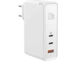 Baseus GaN2 Pro - 120W Oplader inclusief 100W USB C Kabel - Geschikt voor Macbook/iPhone/Samsung/iPad/Tablet - Wit