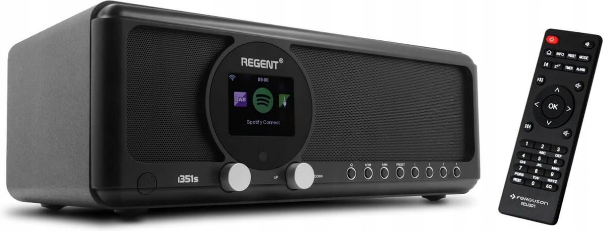 Ferguson Internet radio i351s+ zwart met BT Zender | Basreflex | Spotify Connect FM-| DAB+ |Tweerichtings BT | USB — afbeelding 1