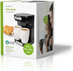 Nedis Kacm140Ebk Koffiezetapparaat Maximale Capaciteit: 0.25 L Aantal Kopjes Tegelijk: 2 Warmhoudfunctie Zwart — thumbnail 4