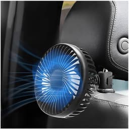 Smoakez - Koelventilator - Auto ventilator - Draagbaar en stil - Zwart - 3 snelheden - Verstelbaar en eenvoudig te gebruiken - Geschikt voor auto e... — thumbnail 1
