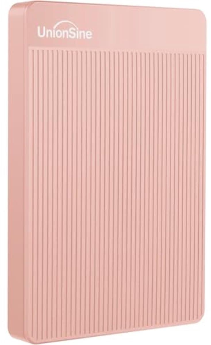 Externe Harde Schijf 500 GB - USB 3.0 HDD - Ultra Slim, Stil en Draagbaar - Plug & Play - Roze — afbeelding 1