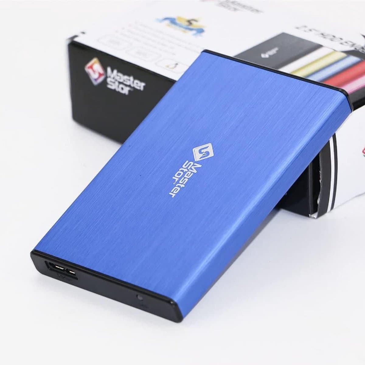 Externe Harde Schijf - Draagbare Opslag - Bestanden Overzetten - Ultraslank Ontwerp - 320 GB - Blauw — afbeelding 1