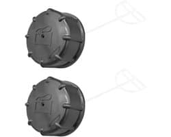 Dailygoods- Brandstofdeksel 4-takt - Kunststof - 2-pack - Zwart - Grasmaaieronderdelen - Afmetingen 5 x 3,5 cm - Slijtvast - Tankdeksel