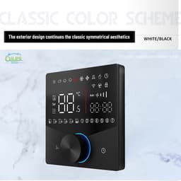 Slimme Thermostaatknoppen - Temperatuurregelaar Wifi - Klimaatregeling Huis - App en Spraakbediening - Universele Compatibiliteit - Zwart — thumbnail 3
