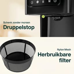 Koffiezetapparaat Filterkoffie 1.8L met Touch Display - 14 Koppen - Zwart - Vivid Green — thumbnail 5