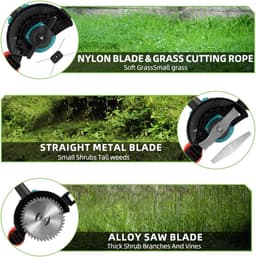 Elektrische Grasmaaier - Draadloze Trimmer - Tuinonderhoud - Verstelbare Hoek - 3000W - One Color — thumbnail 5