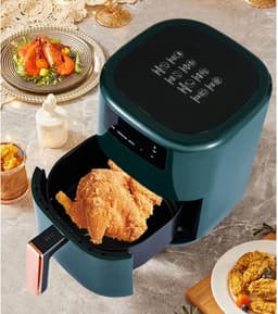 Multifunctionele luchtfriteuse Huishoudelijke luchtfriteuse, 8 liter grote capaciteit, multifunctionele elektrische friteuse, witte olievrije volautomatische friet (Kleur: Blan — thumbnail 4