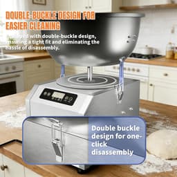 Deegmachine met Fermentatie - Deegmixer Keuken - Brood Pizza Maken - Krachtige Aluminium Motor - 8 Kilogram Capaciteit - Zilverkleurig — thumbnail 2