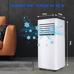 ZMR® Mobiele Airco voor Slaapkamer - Airco - Mobiele Airco - Wit - 31cm x 32cm x 70cm — thumbnail 5