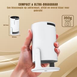 AHD® Draagbare beamer - Beamer - Projector - Mini Beamer - Wit - 10cm x 9cm x 16cm — thumbnail 2