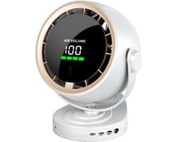 Ventilatoren-mini ventilator-Krachtige Tafelventilator met Turbo Airflow - 100 Snelheden - Oplaadbare USB Ventilator met LED Display - 10 Uur Batterij - Stille Bureauventilator voor Slaapkamer en Kantoor — afbeelding 1