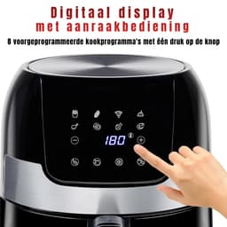 RUX® Heteluchtoven - Oven - Airfryer Oven - Zwart - 28cm x 33cm x 36cm — thumbnail 3