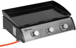 Gasbarbecue - Tafelmodel Gasbarbecue en Gasgrill - 3 Branders - 7,5 kW - met Slang, Drukregelaar, Vetopvangbak, Antiaanbaklaag, RVS Grillplaat - 63 x 48 x 21 cm - Zilver — thumbnail 3