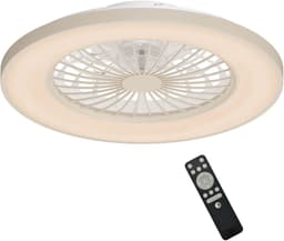 Ledvion - Plafondventilator met LED Verlichting - 49 cm - Dimbaar - Zomer & Winterstand - Afstandsbediening - Beige — thumbnail 5