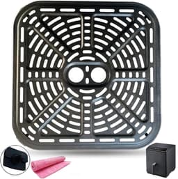 Airfryer Crisper Plate - Grill Pan Tray - Crispy Food Maken - Dubbele Laag Coating - 22.86 x 22.86 cm — thumbnail 1