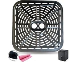 Airfryer Crisper Plate - Grill Pan Tray - Crispy Food Maken - Dubbele Laag Coating - 22.86 x 22.86 cm
