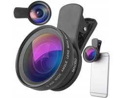 Hangzhou A Link Star - Smartphone Lens - 2-in-1 0.45X Groothoek & 12.5X Macro - Universeel