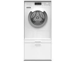 Washcab® Wasmachine Kast - Wasmachine Verhoger - Wasmachine Ombouw - Met lade - Wit - Base