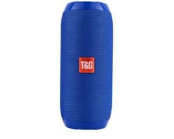 Bluetooth Speaker Draadloos T&G TG117 Waterproof / IPX5 Waterdicht – 10W Stereo – Bluetooth 5.3 – 1200mAh – TF/USB/AUX – FM Radio – Draagbare Speaker – Blauw