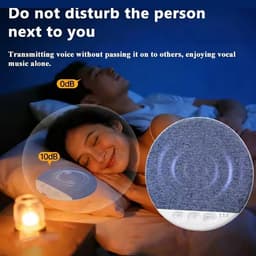 Slaapsprekers - Kussen Luidspreker voor Slapen - Ultradun (0,47 inch) - Geplande afsluiting - Onderkussen Bluetooth Speaker - Botgeleiding Technologie - Witte Ruis - batterijduur - Draadloos - voor Volwassenen & Kinderen - bruin — thumbnail 3