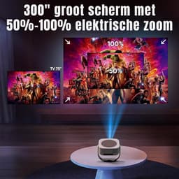 YOR® Mini beamers - Projector - Mini beamer - Wit - ‎25cm x 23cm x 20cm — thumbnail 2