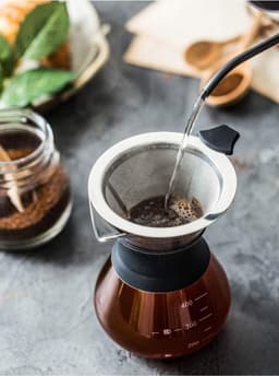 Pour Over Koffiezetapparaat Glas - Perfecte Smaak Zonder Filterpapier - Dubbele RVS Filter - Hittebestendig Borosilicaat Glas - Handmatige Koffiebereider Voor Thuis Reizen Camping - Coffee Dripper Filter Koffie Maker — thumbnail 5