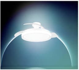 Philips Bliss Plafondventilator met ingebouwde LED-lamp - 3 Intrekbare bladen, diameter: 106cm - 4500 Lumen - Instelbaar wit licht van 2700K tot 6500K - Dimbaar tot 5% - Afstandsbediening - Wit met glinstering — thumbnail 4