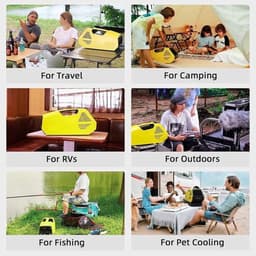 Mobiele Airconditioner – Draagbare Airco – Outdoor Koeling – Compacte Klimaatbeheersing – Lichtgewicht 6,5 Kg – 2380 BTU - 43 dB Geluid – Meerdere Modi — thumbnail 2