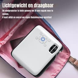 QUOVO® Draagbare beamer - Beamer - Projector - Mini Beamer - Zwart/Wit - 24cm x 21cm x 10cm — thumbnail 5