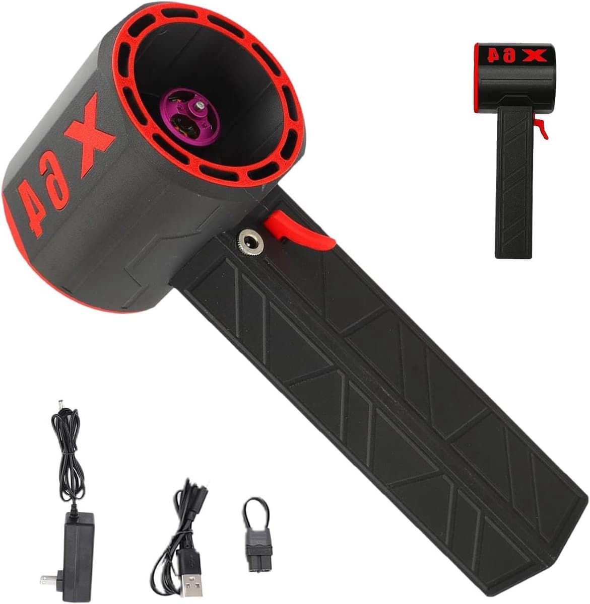 Turboventilator - Luchtblazer Stofzuiger - Auto Reinigen - Draadloos Oplaadbaar - 11 inch - Rood — afbeelding 1
