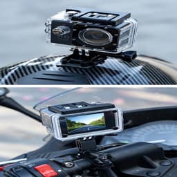 Motorcycle Helmet Camera for Bell SRT Modular (full-face helmet mode) 2021-2025, Dashcam with Loop Recording Wide Angle Lens, Multifunction Motorcycle Helmet Recorder Actioncam Security Camera — thumbnail 2
