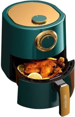 Heteluchtfriteuse - Olievrije Frituurpan - Gezond Koken - Automatische Bediening - 6 Liter - Groen — thumbnail 1