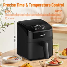 Heteluchtfriteuse - Airfryer - Snelle maaltijden - 8-in-1 functies - 43 liter - Zwart — thumbnail 2