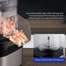 Keukenmachine - Groentesnijder Kaasrasp - Maaltijden Bereiden - 5 Liter Capaciteit - 600W Vermogen - Zilver — thumbnail 3