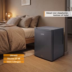 TZS First Austria Mini koelkast - Minibar - 40 liter - Vrijstaand - Volledig stil 22dB - Antraciet — thumbnail 5