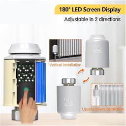 Slimme Radiator Knop - Verwarming Thermostaat - Energie Besparen - Intelligente PID Algoritme - M30x1.5mm - Wit — thumbnail 2