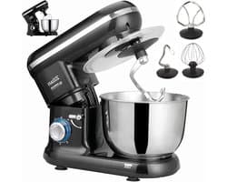 Keukenmachine - Mixer Deegmaker - Bakken en Koken - Planetair Roersysteem - 4.5 Liter Kom - Zwart