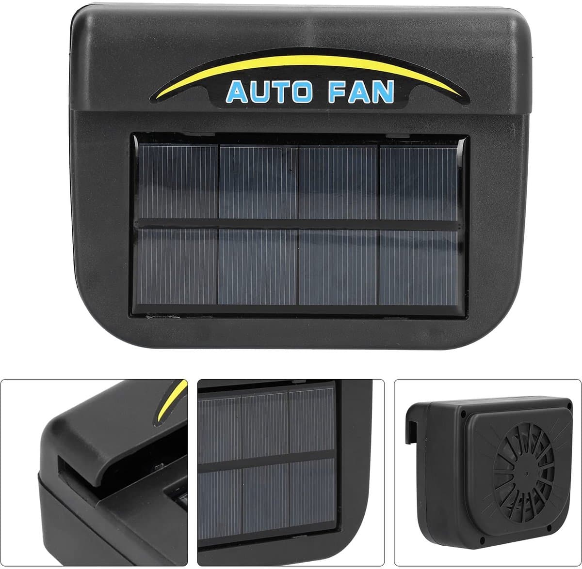 aladdien - Auto Luchtkoeler - Zonne-energie - Multifunctionele Afvoerventilator - Groot Paneel - Ontgeuring en Ontgiften - Geschikt voor Auto's — afbeelding 1