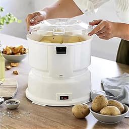 Elektrische Aardappelschilmachine - Automatische Groenteschiller - Snel Keukenwerk - Eén Knop Bediening - 1 kg Capaciteit - Wit — thumbnail 4