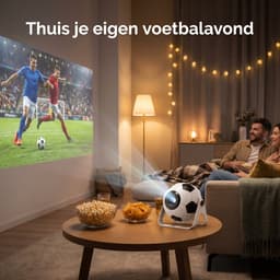 Ryoudavell - Voetbal Mini Beamer - Smart 1080P Full HD - 4K-Ondersteuning - 3000 lumen - WiFi & Bluetooth - Ingebouwde Speakers - Draagbare Thuisbioscoop - Autofocus — thumbnail 5