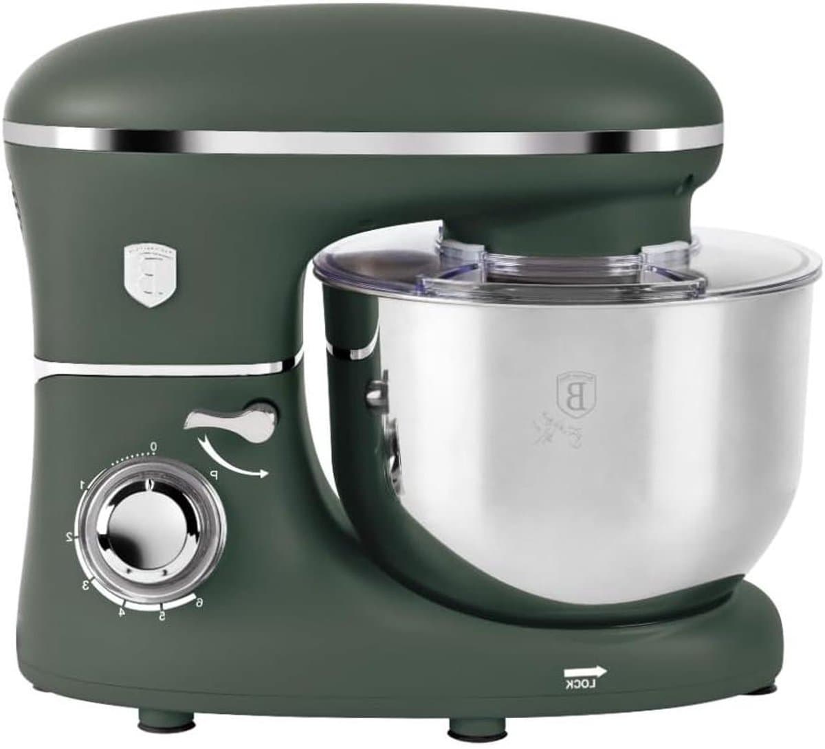 Keukenmachine - Mixer Kom - Bakken En Koken - Krachtige Motor - 6 Liter Kom - Mat Groen — afbeelding 1