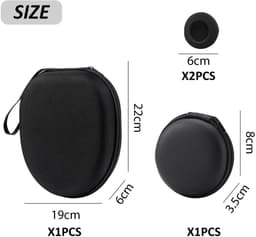 Store_9 - Hoofdtelefoonbeschermingsset - Opbergtas voor hoofdtelefoon - Zwart - Stofdichte hoofdtelefoonhoes - Ideaal voor reizen en opslag - Inclu... — thumbnail 3