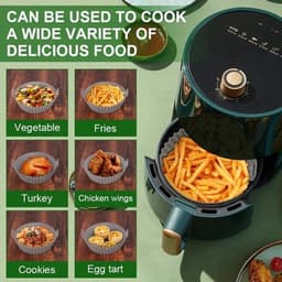 Siliconen Airfryer pot 2 stuks 165 cm herbruikbaar hittebestendig non-stick accessoire - voor luchtfriteuse . — thumbnail 3