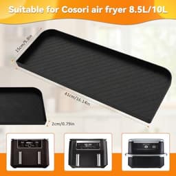 Siliconen Airfryer Mat Voor Dubbele Airfryer Herbruikbaar En Hittebestendig — thumbnail 2