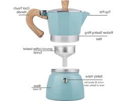 Espresso Maker voor 6 Kopjes - 10oz Handmatige Moka Pot voor Italiaanse Koffie, Aluminium Percolator en Koffiezetapparaat